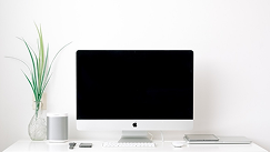 .iMac on a desk photo